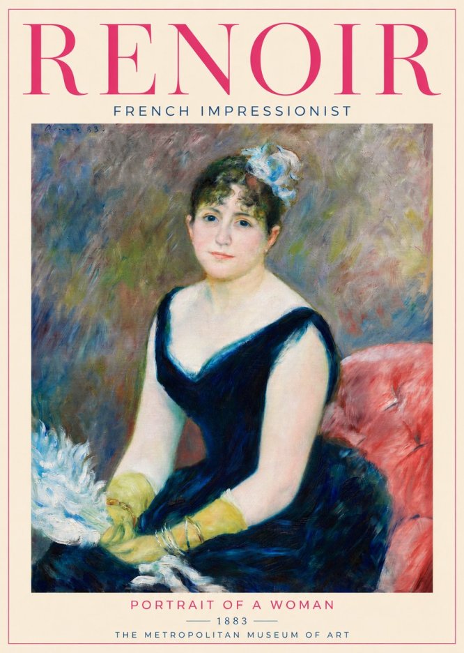 Renoir Portrait of a Woman No3 - Poster