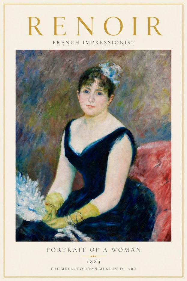 Renoir Portrait of a Woman No5 - Poster