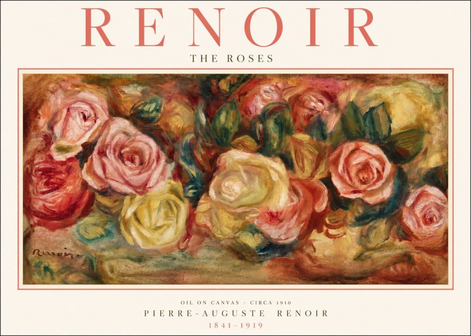 Renoir The Roses No2 - Poster