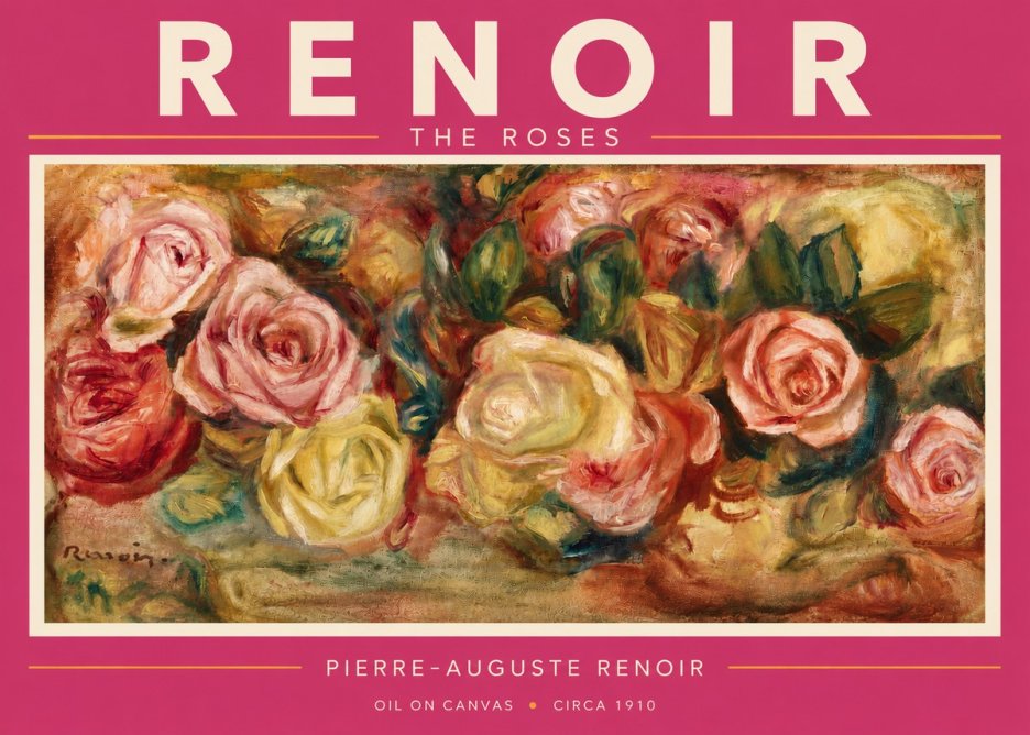 Renoir The Roses No3 - Poster