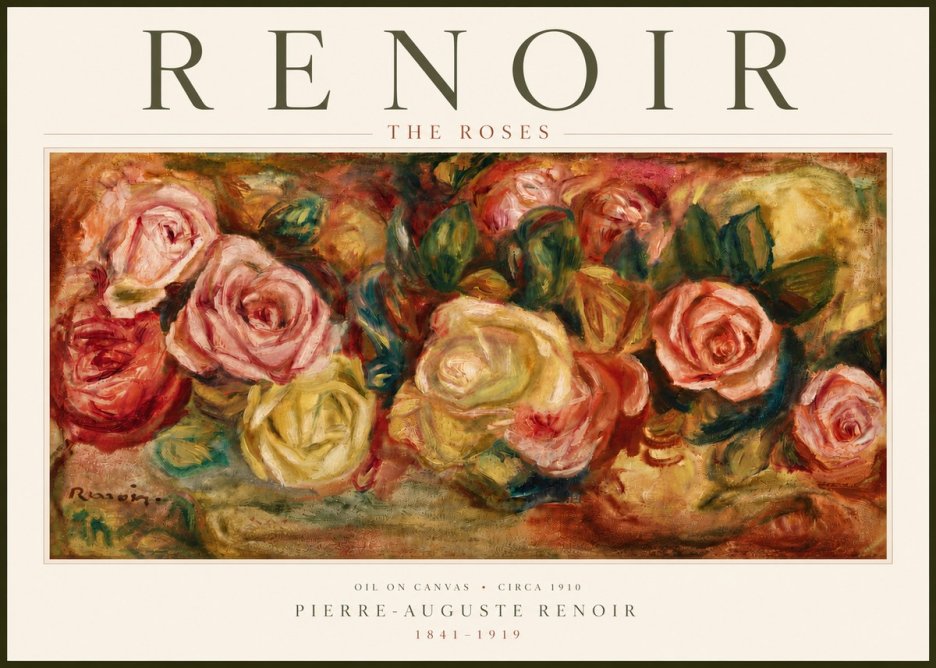 Renoir The Roses No5 - Poster