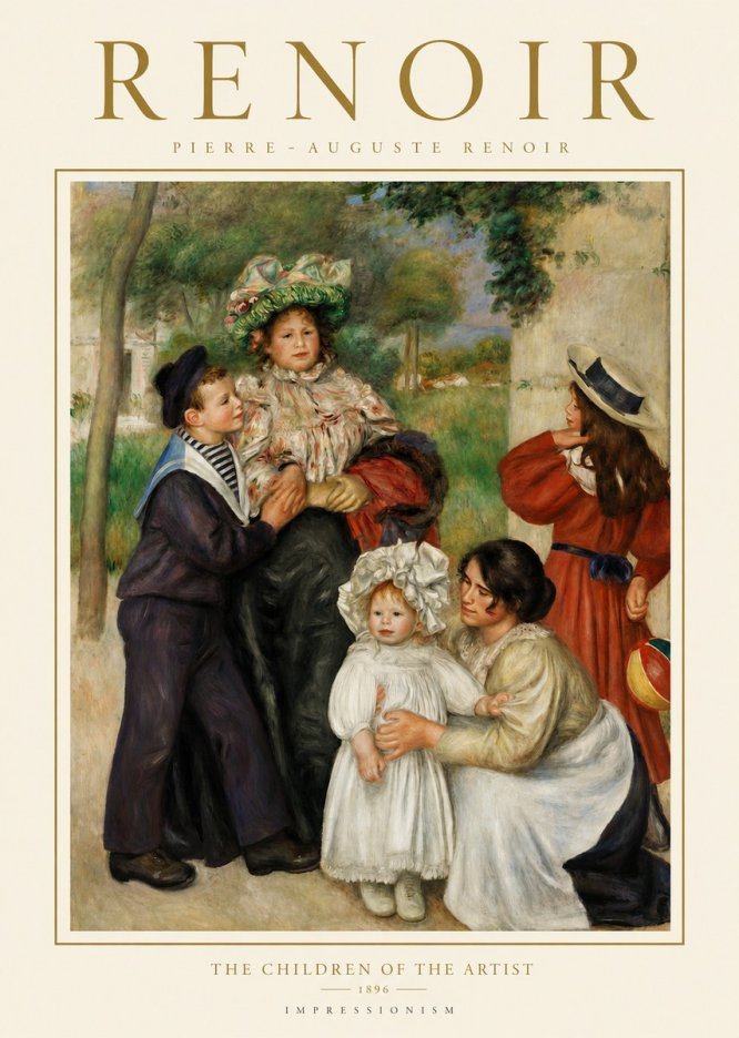Renoir The Children of the Artist No2 - Poster