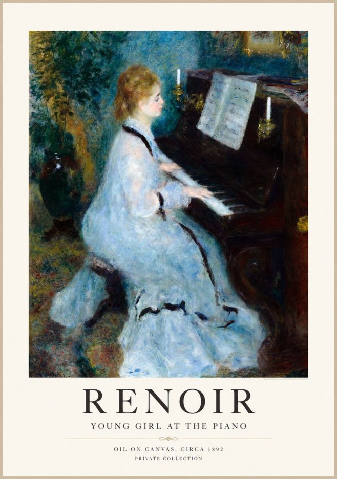 Renoir Young Girl at the Piano No1 - Poster