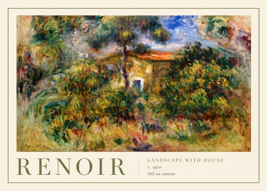 Renoir Landscape with House I No2 - Poster