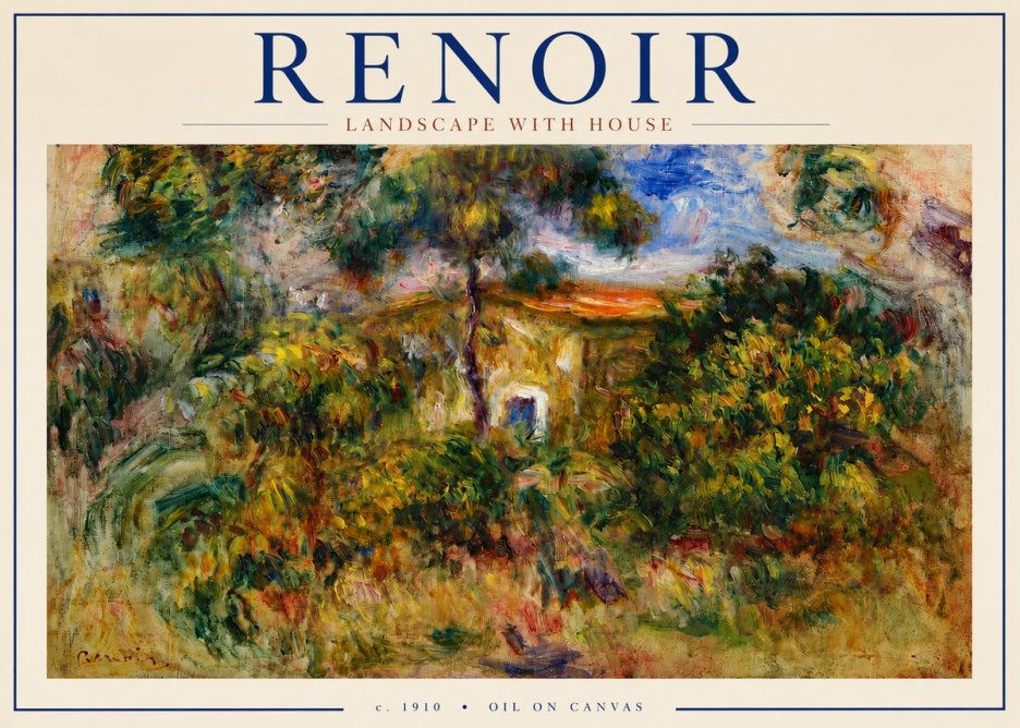 Renoir Landscape with House I No3 - Poster