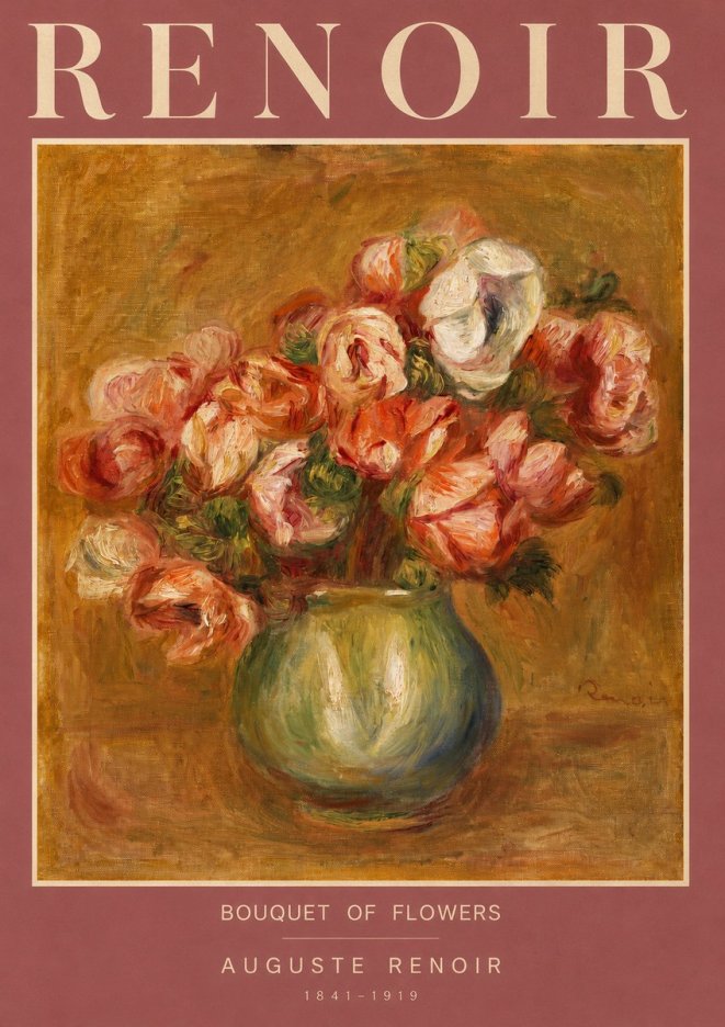 Renoir Bouquet of Flowers I No2 - Poster
