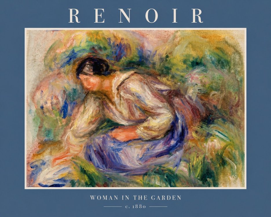 Renoir Woman in the Garden No2 - Poster