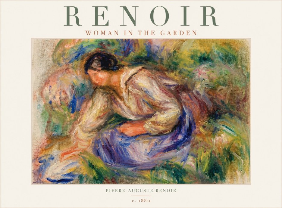 Renoir Woman in the Garden No3 - Poster