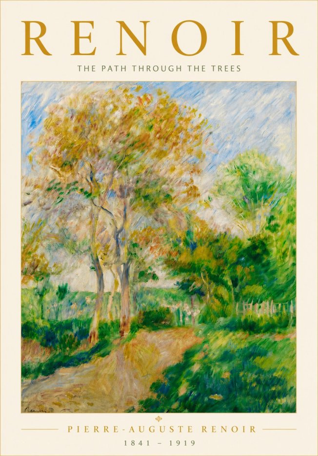 Renoir The Path Through the Trees No6 - Poster