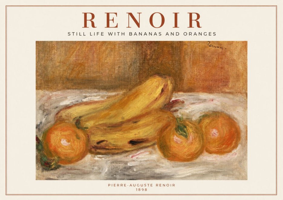 Renoir Still Life with Bananas and Oranges No1 - Poster