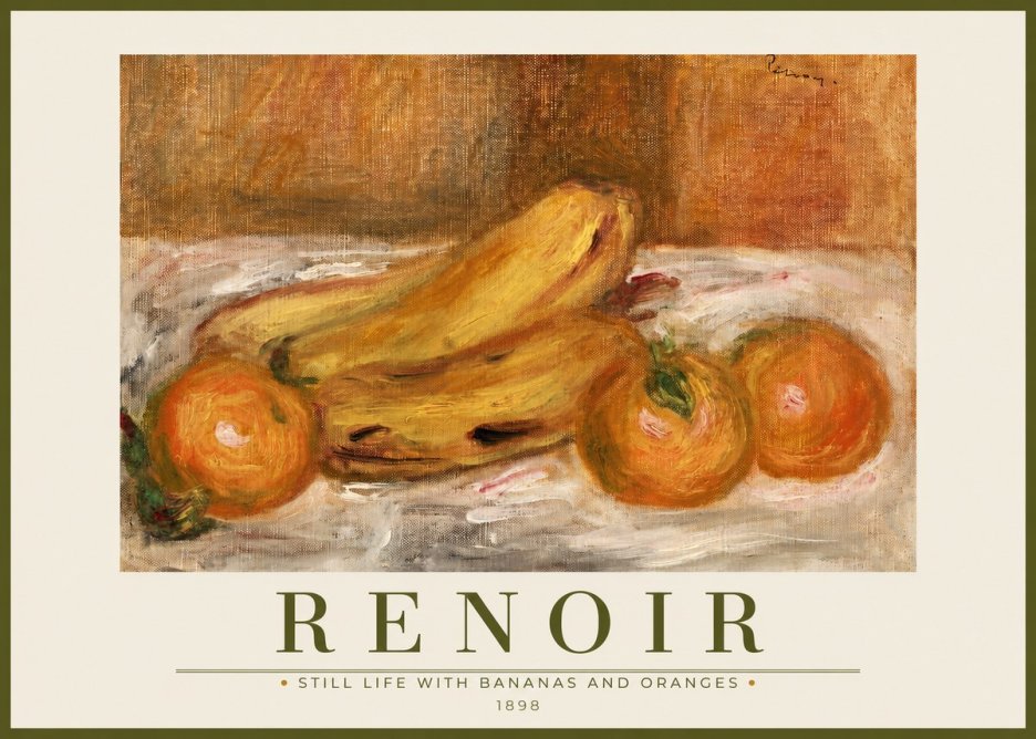 Renoir Still Life with Bananas and Oranges No2 - Poster