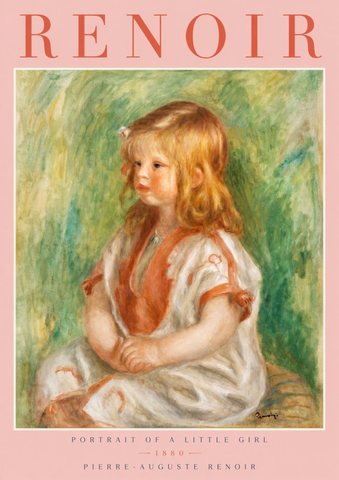 Renoir Portrait of a Little Girl No2 - Poster