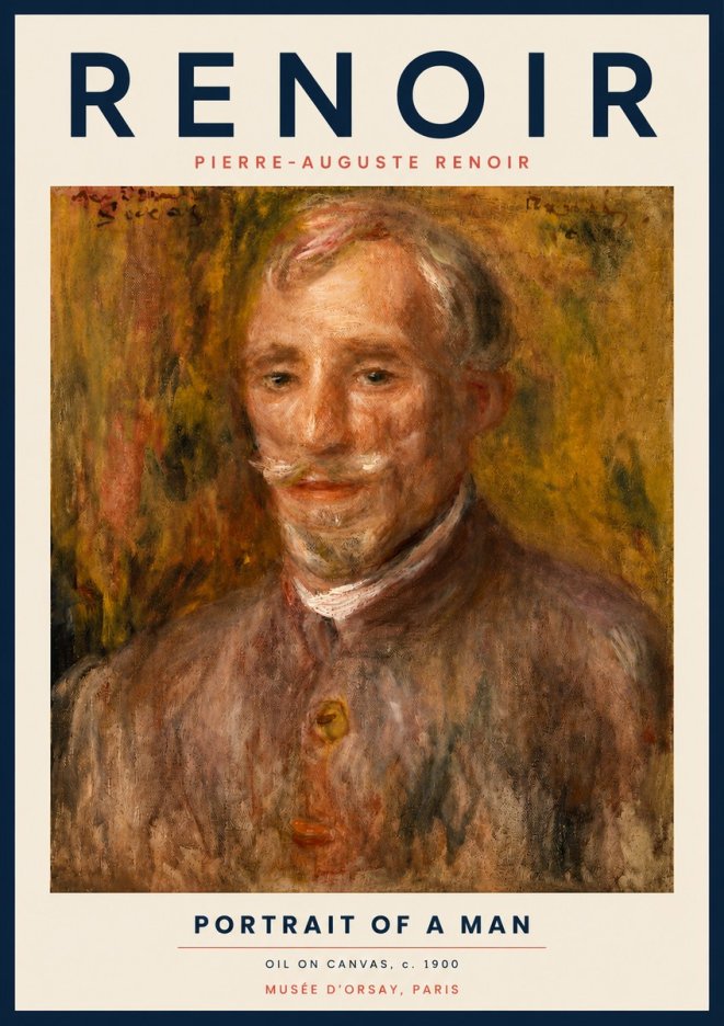 Renoir Portrait of a Man II No3 - Poster