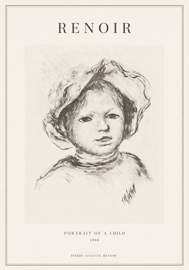 Renoir Portrait of a Child II No1 - Poster