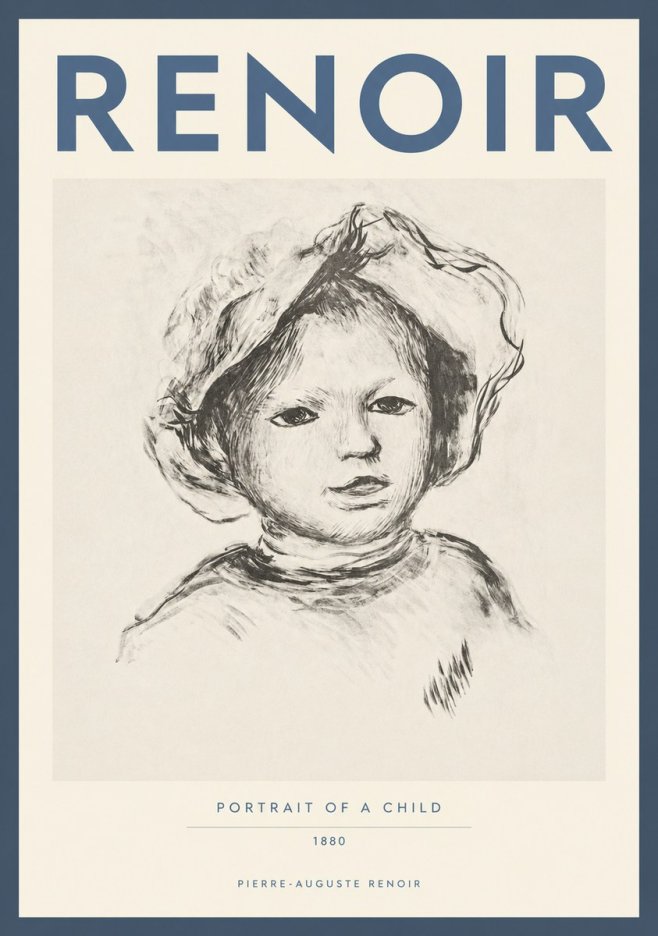 Renoir Portrait of a Child II No2 - Poster