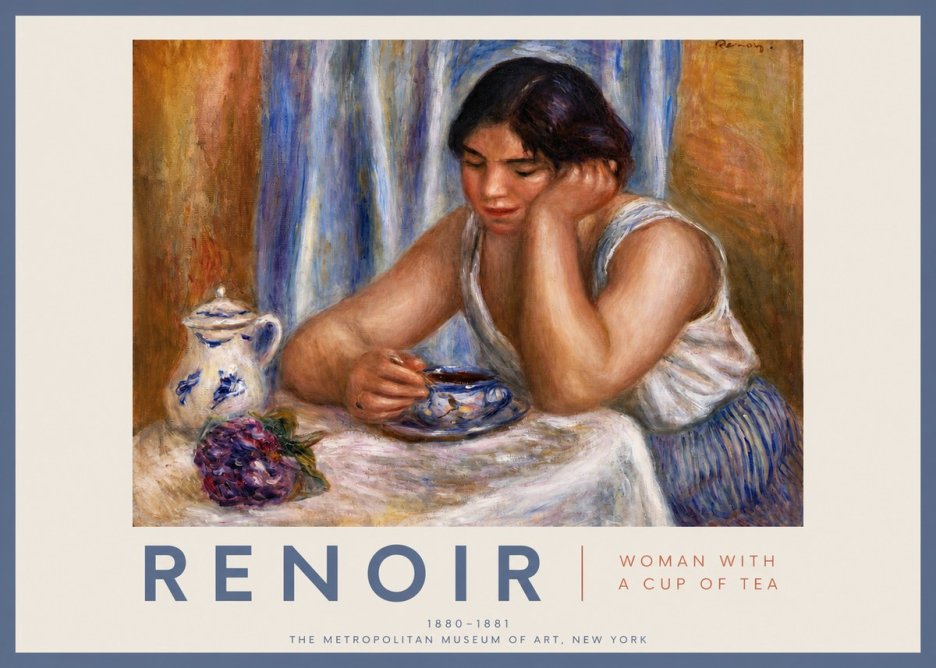 Renoir Woman with a Cup of Tea No2 - Poster