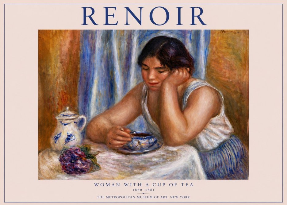 Renoir Woman with a Cup of Tea No3 - Poster