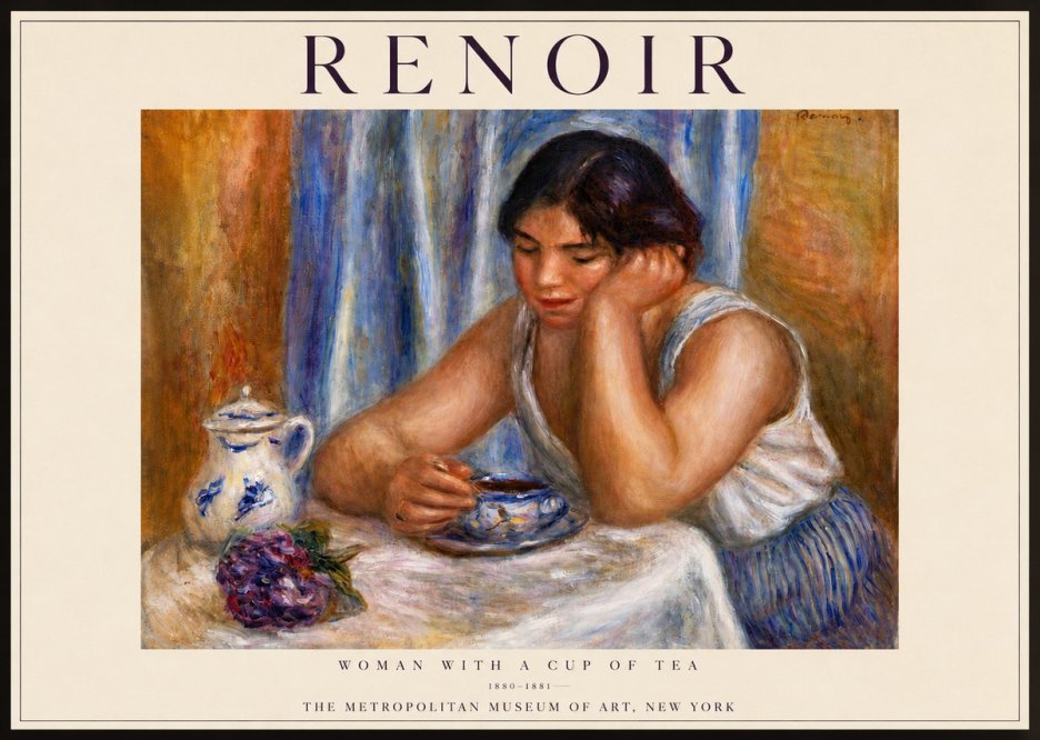 Renoir Woman with a Cup of Tea No4 - Poster