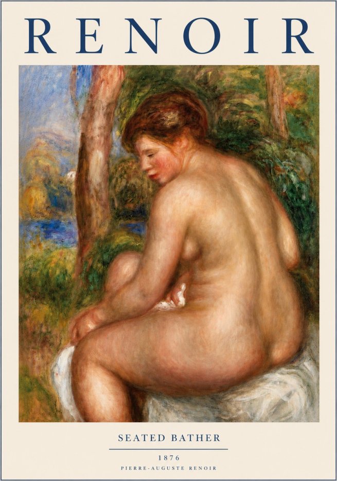 Renoir Seated Bather No3 - Poster