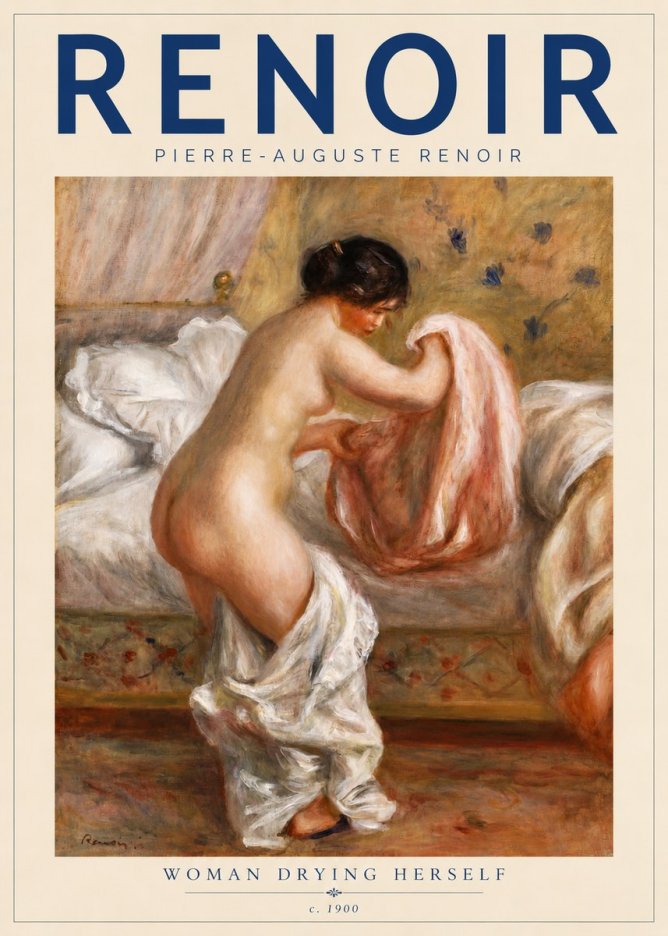 Renoir Woman Drying Herself No3 - Poster