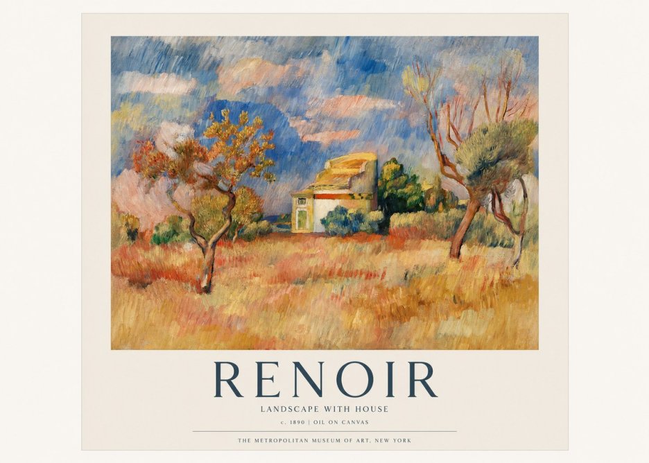 Renoir Landscape with House III No1 - Poster