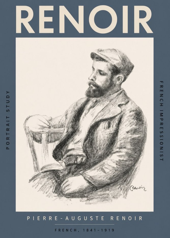 Renoir Portrait Study II No2 - Poster