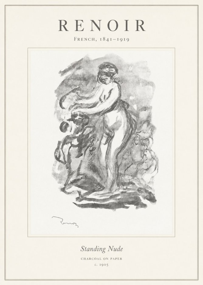 Renoir Standing Nude No1 - Poster
