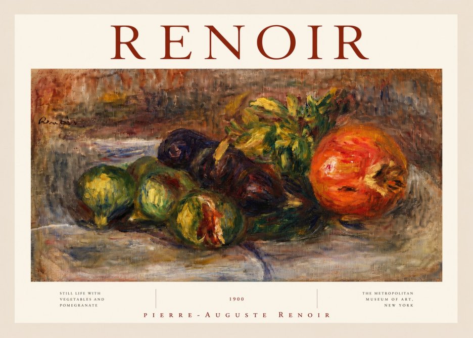 Renoir Still Life with Fruits and Vegetables No3 - Poster