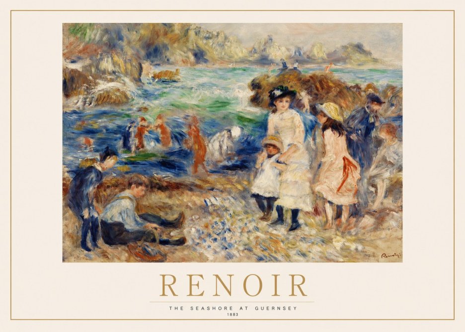 Renoir The Seashore at Guernsey No1 - Poster