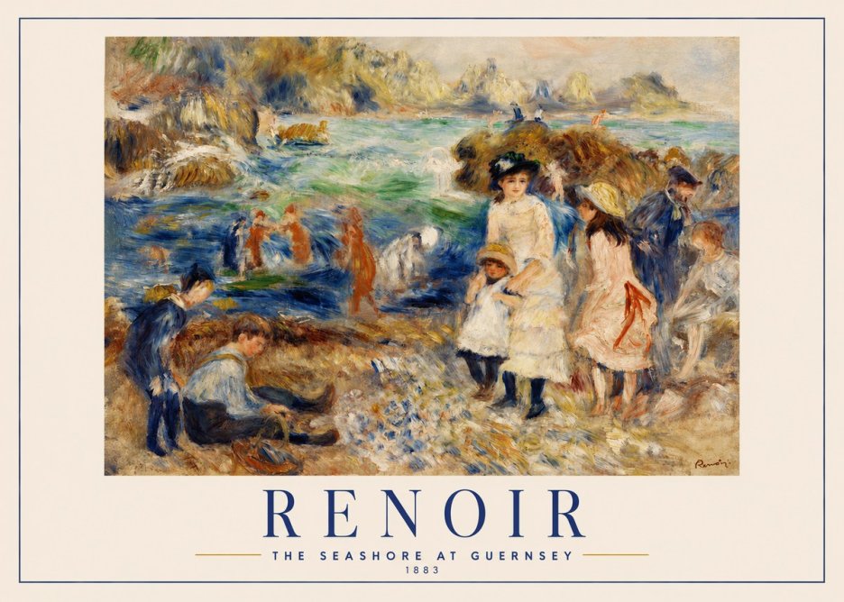 Renoir The Seashore at Guernsey No2 - Poster