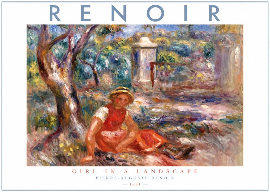 Renoir Girl in a Landscape No2 - Poster