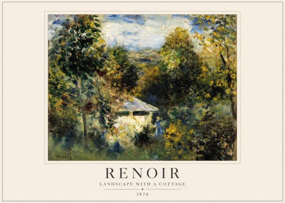 Renoir Landscape with a Cottage No1 - Poster