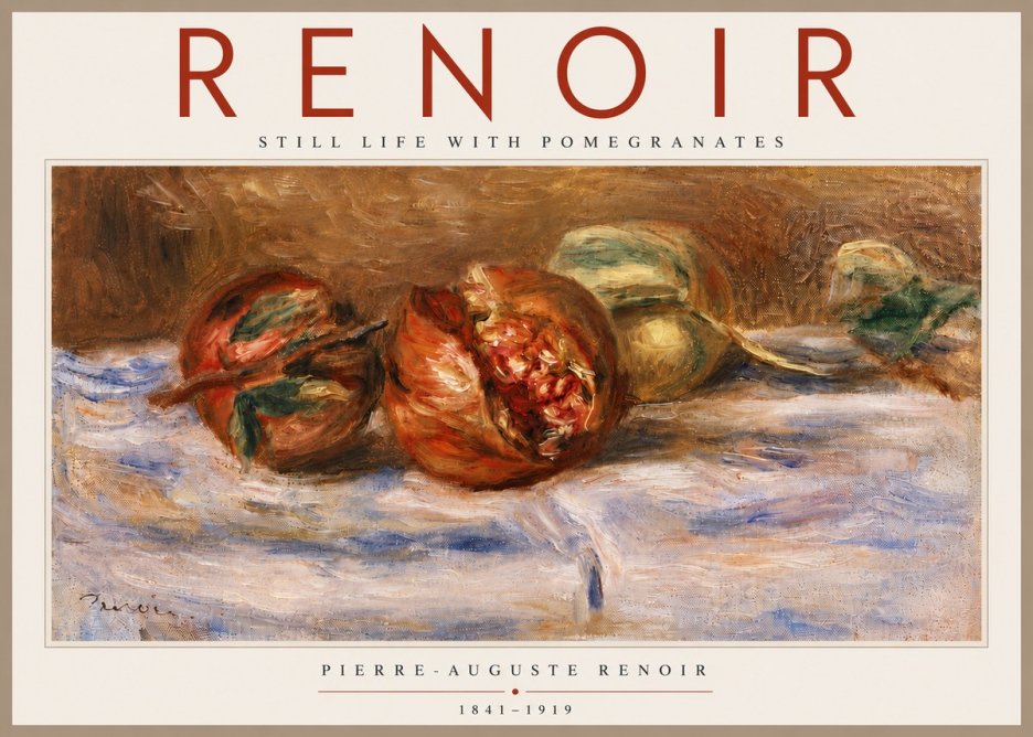 Renoir Still Life with Pomegranates No6 - Poster