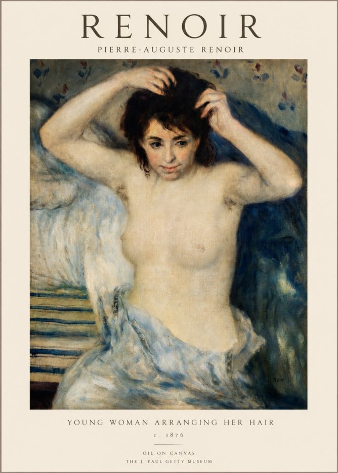 Renoir Young Woman Arranging Her Hair No1 - Poster