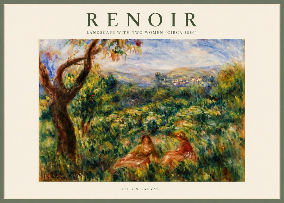 Renoir Landscape with Two Women (Circa 1880) No4 - Poster