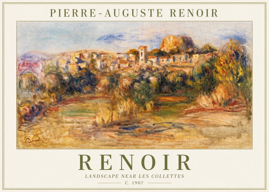 Renoir Landscape Near Les Collettes No2 - Poster