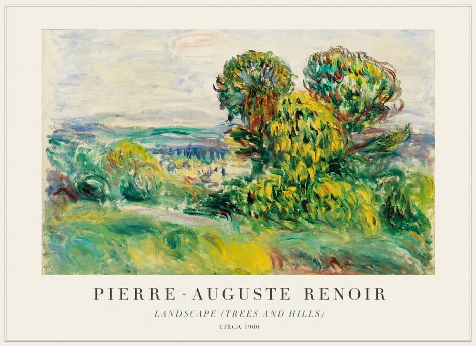 Renoir Landscape (Trees and Hills) No1 - Poster
