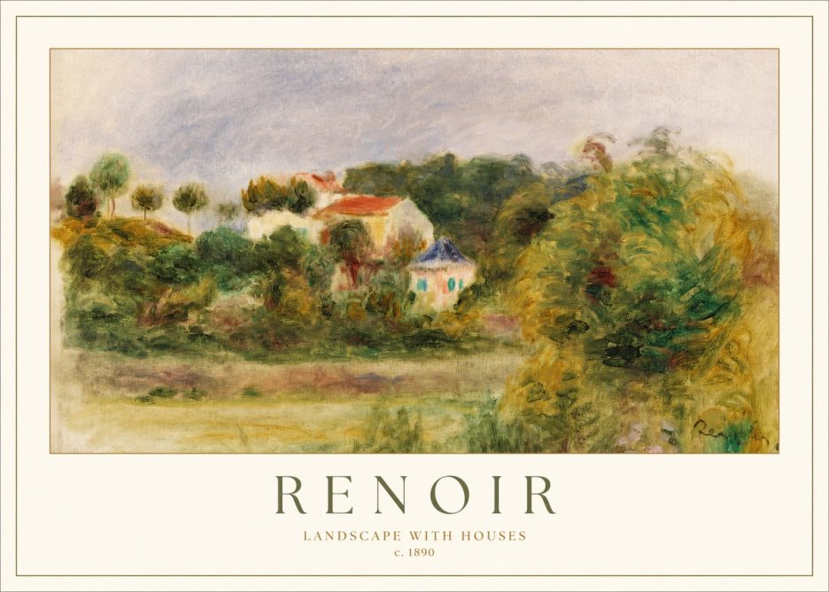 Renoir Landscape with Houses No1 - Poster