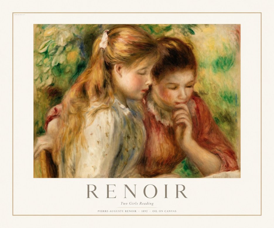 Renoir Two Girls Reading No1 - Poster