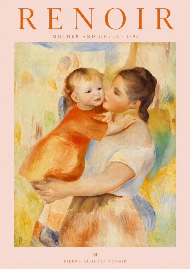 Renoir Mother and Child No2 - Poster