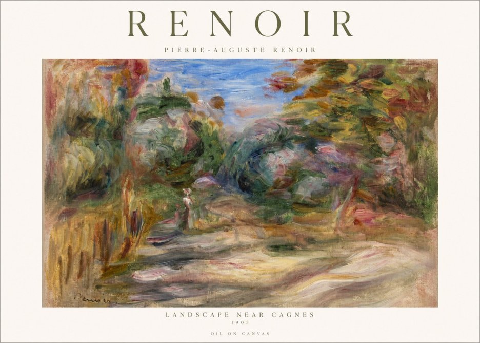 Renoir Landscape Near Cagnes III No1 - Poster
