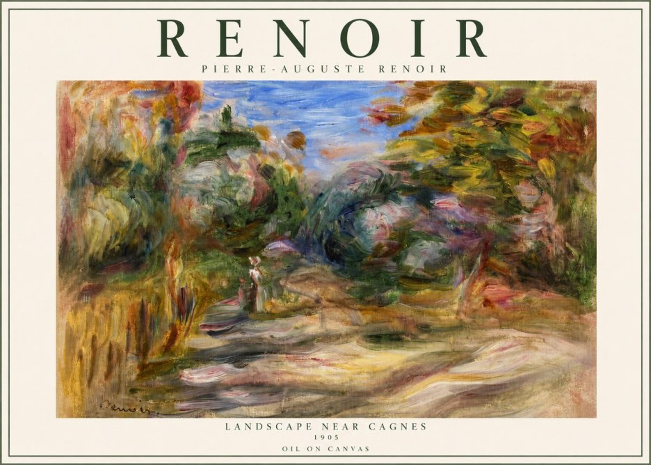 Renoir Landscape Near Cagnes III No2 - Poster