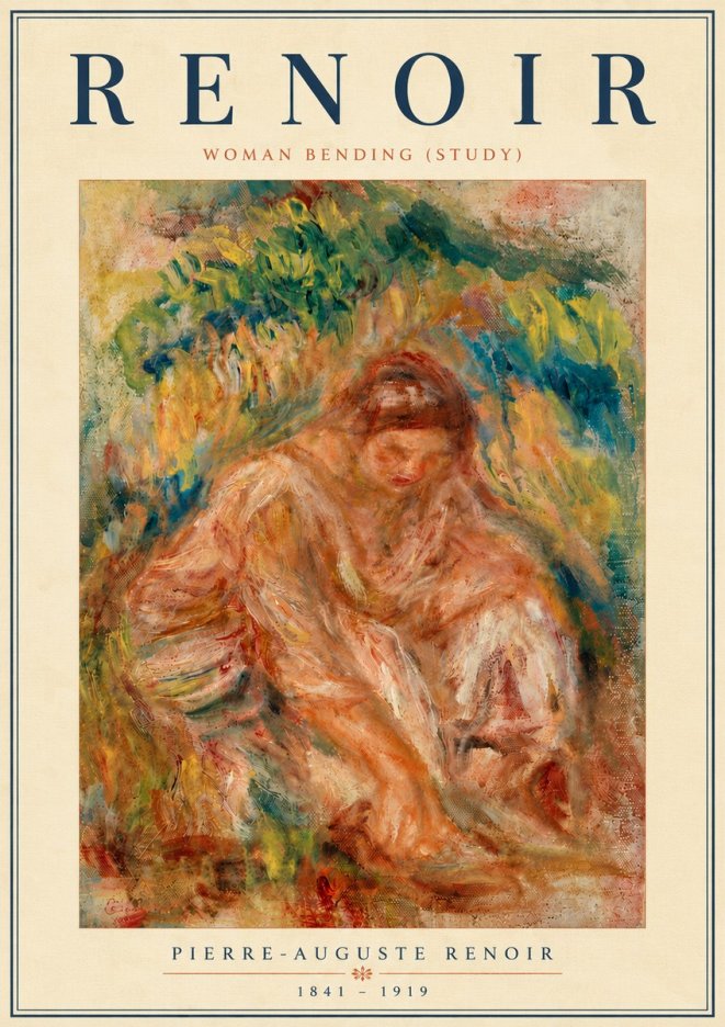 Renoir Woman Bending (Study) No6 - Poster