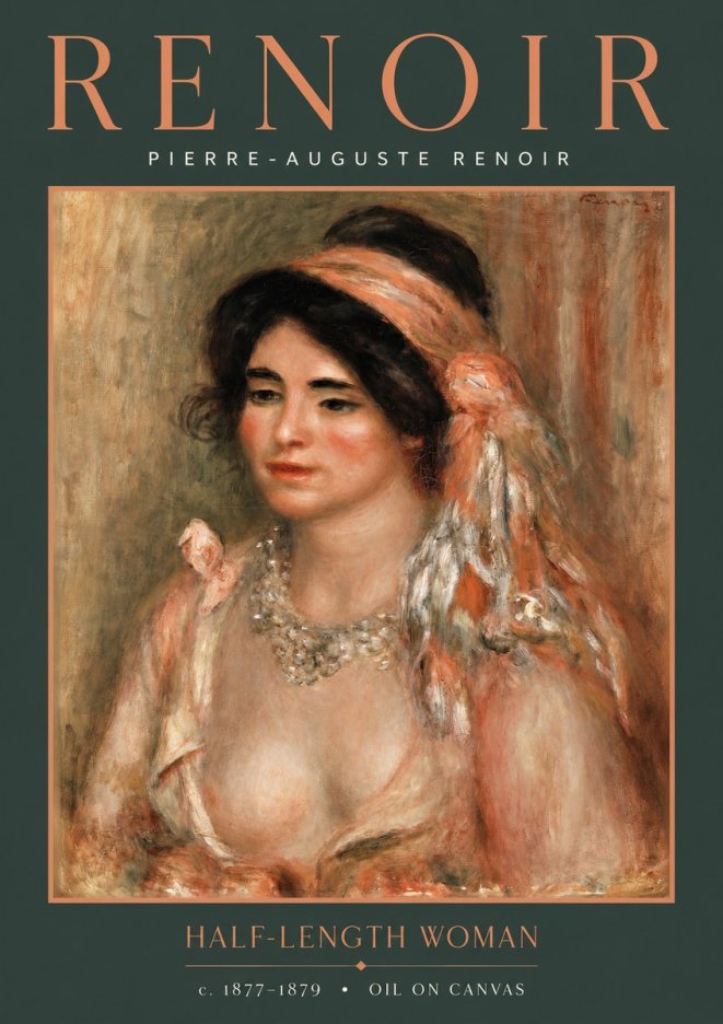 Renoir Half-length Woman No2 - Poster