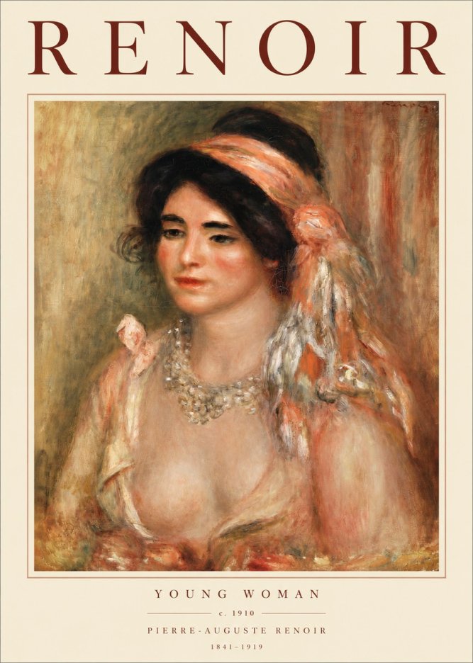 Renoir Half-length Woman No3 - Poster