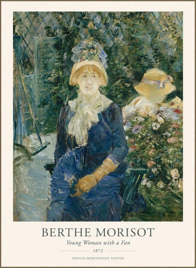 Berthe Morisot Young Woman with a Fan I No1 - Poster