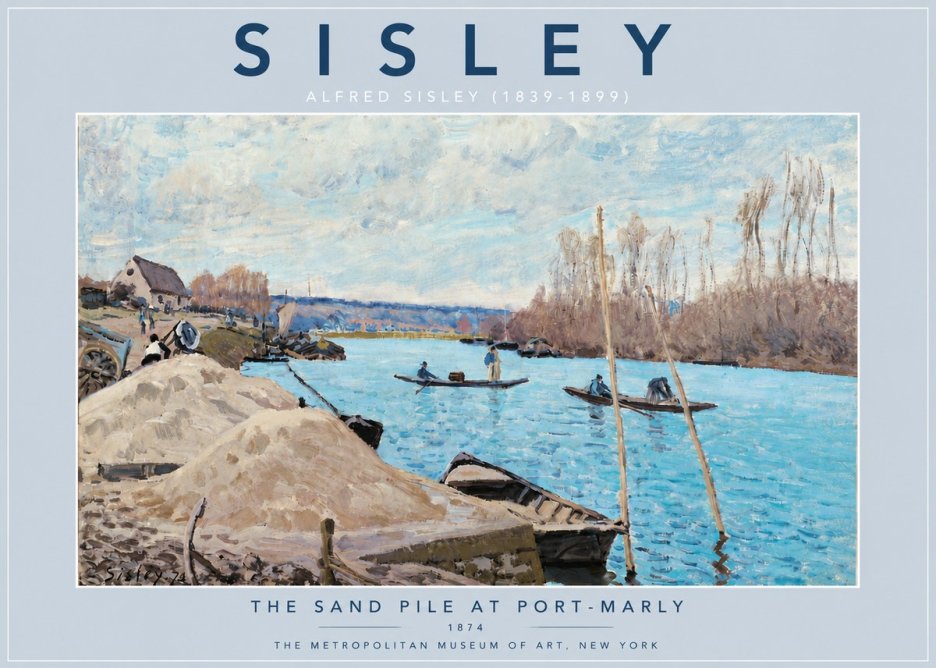 Sisley The Sand Pile at Port-marly No4 - Poster