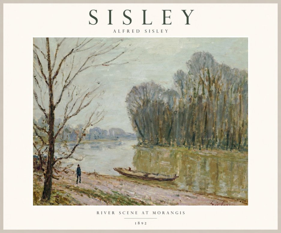 Sisley River Scene at Morangis No1 - Poster