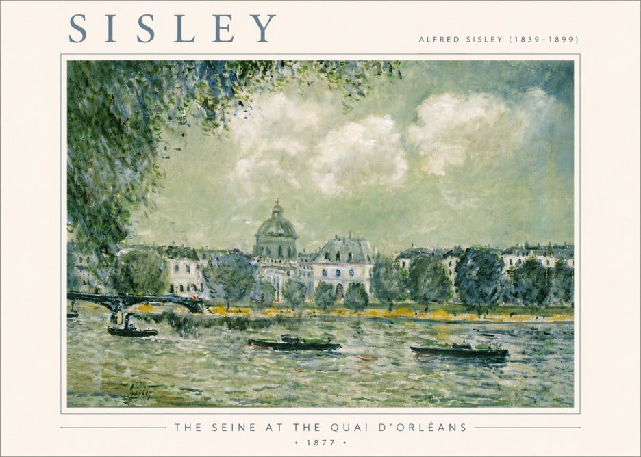 Sisley The Seine at the Quai D'orléans No6 - Poster