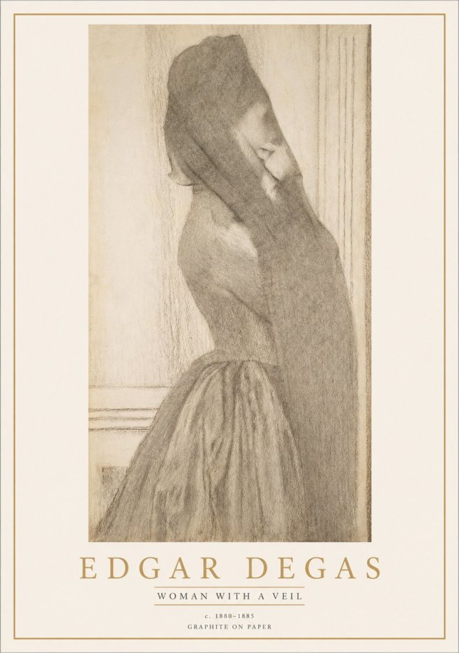 Edgar Degas Woman with a Veil No1 - Poster